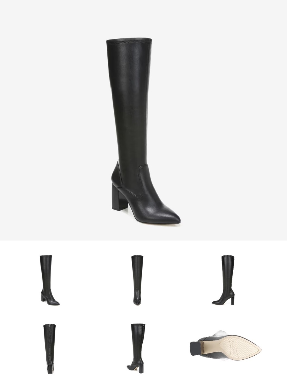 Franco Sarto Black Over-the-Knee Block Heel Boots